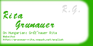 rita grunauer business card